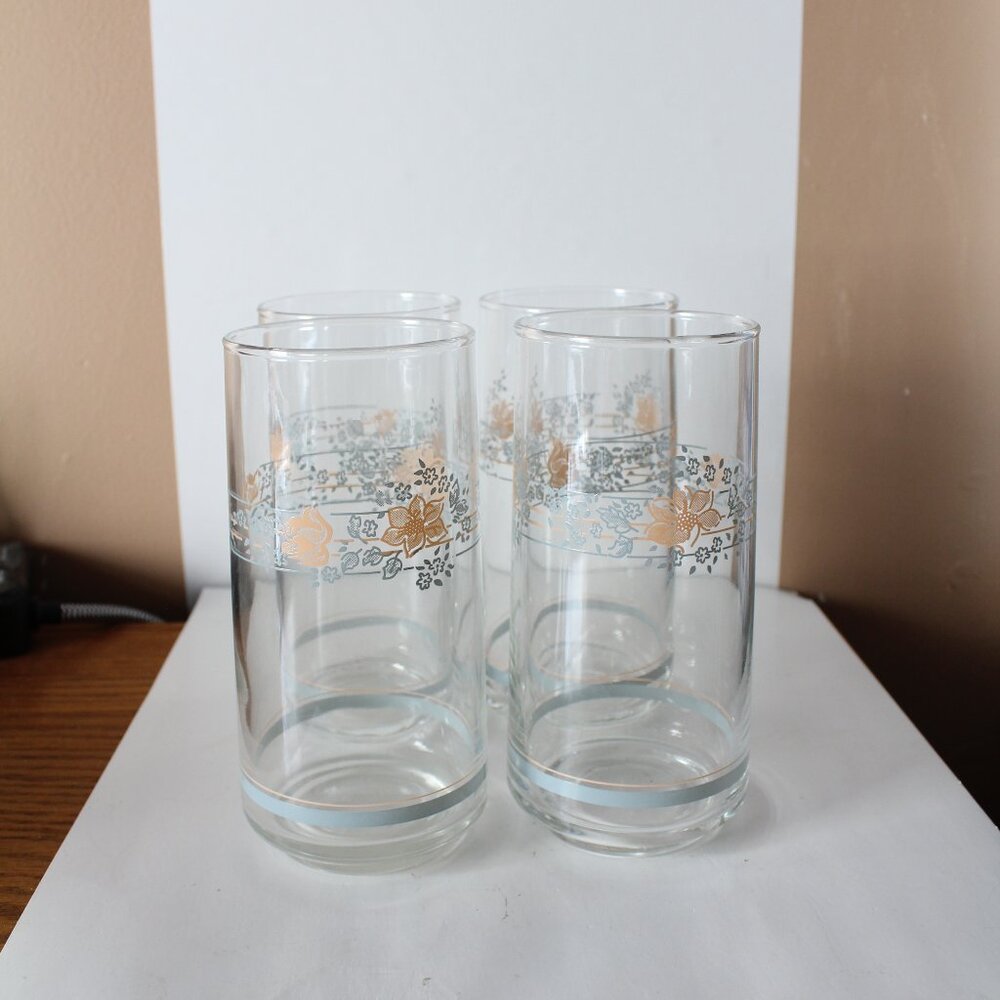 Corelle Apricot Grove Set Of 4 Glasses 16oz